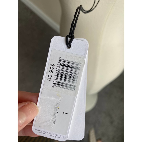 We Wore What Cooper Bow top in Dark Red Vintage Star, Size XL--NWT - Picture 8 of 9